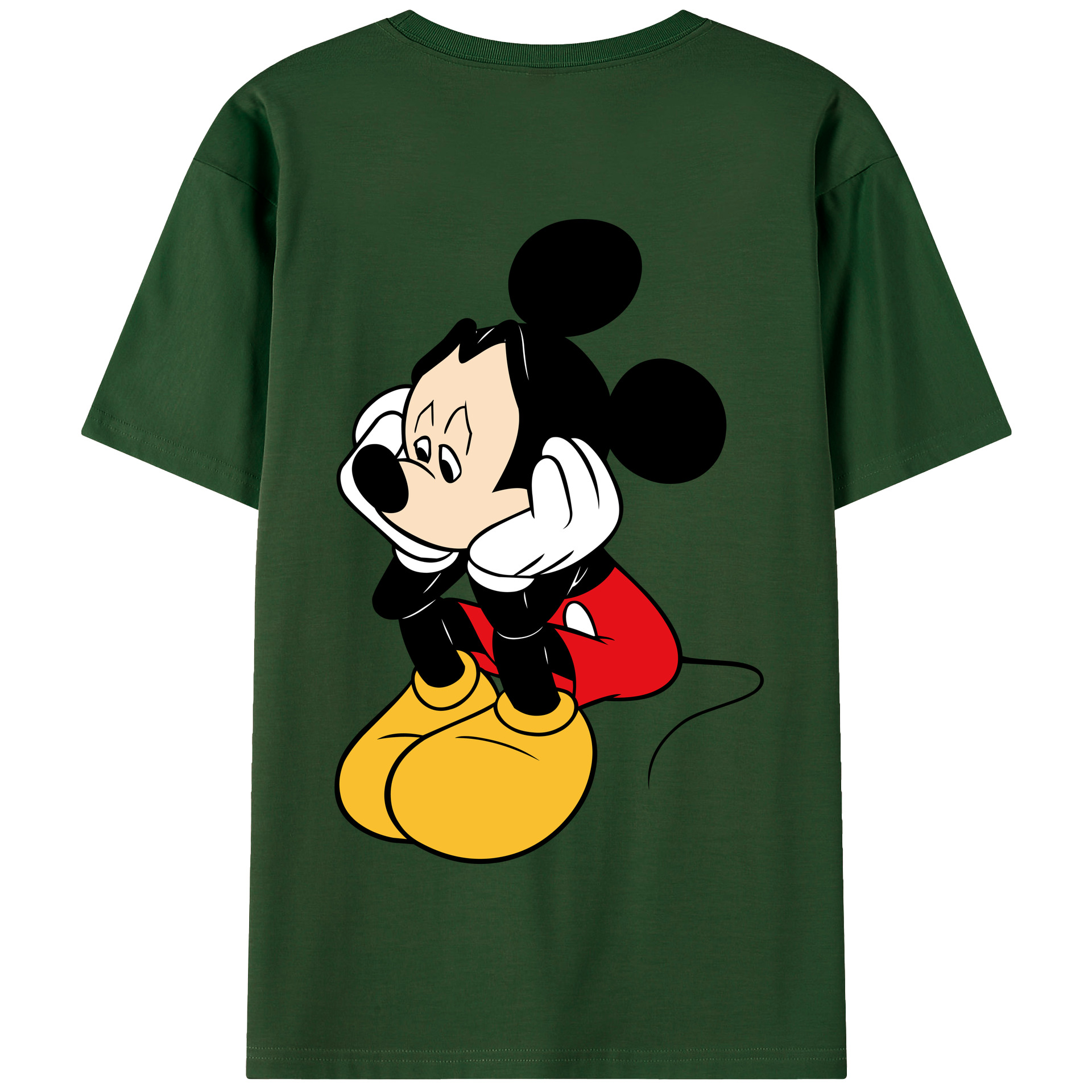 （画像用） ミッキーマウス Mickey Mouse 綿100％半袖Tシャツ（背面プリント）